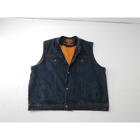 Milwaukee Leather Men's Classic Denim Club Style Vest - Picture 1 of 6